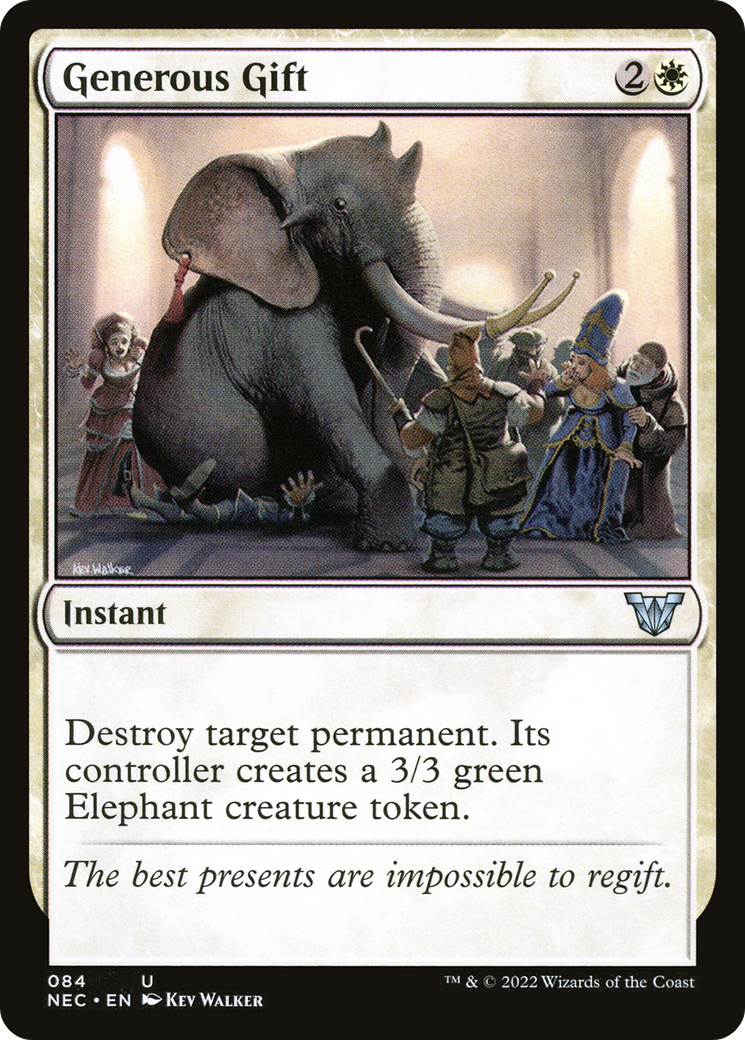 Generous Gift (NEC-084) - Neon Dynasty Commander - Premium MTG Single from Wizards of the Coast - Just $0.20! Shop now at Game Crave Tournament Store