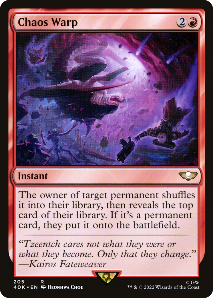 Chaos Warp (40K-205) - Warhammer 40,000 Commander - Premium MTG Single from Wizards of the Coast - Just $0.95! Shop now at Game Crave Tournament Store