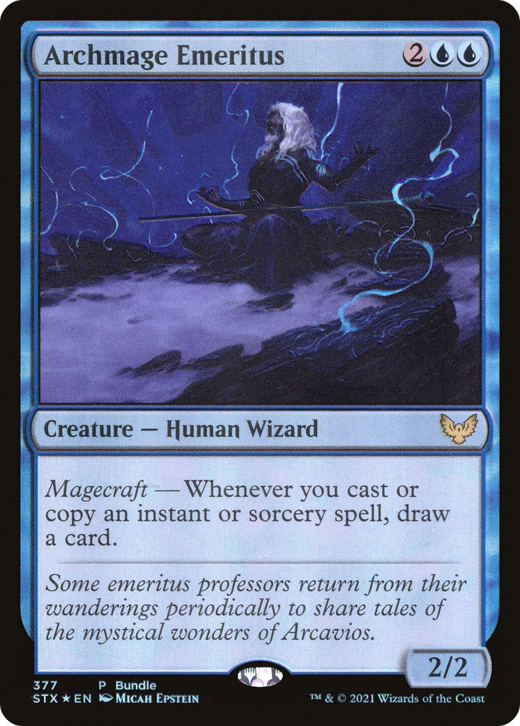 Archmage Emeritus (STX-377) - Strixhaven: School of Mages Foil - Premium MTG Single from Wizards of the Coast - Just $0.73! Shop now at Game Crave Tournament Store