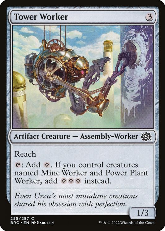 Tower Worker (BRO-255) - The Brothers' War - Premium MTG Single from Wizards of the Coast - Just $0.08! Shop now at Game Crave Tournament Store