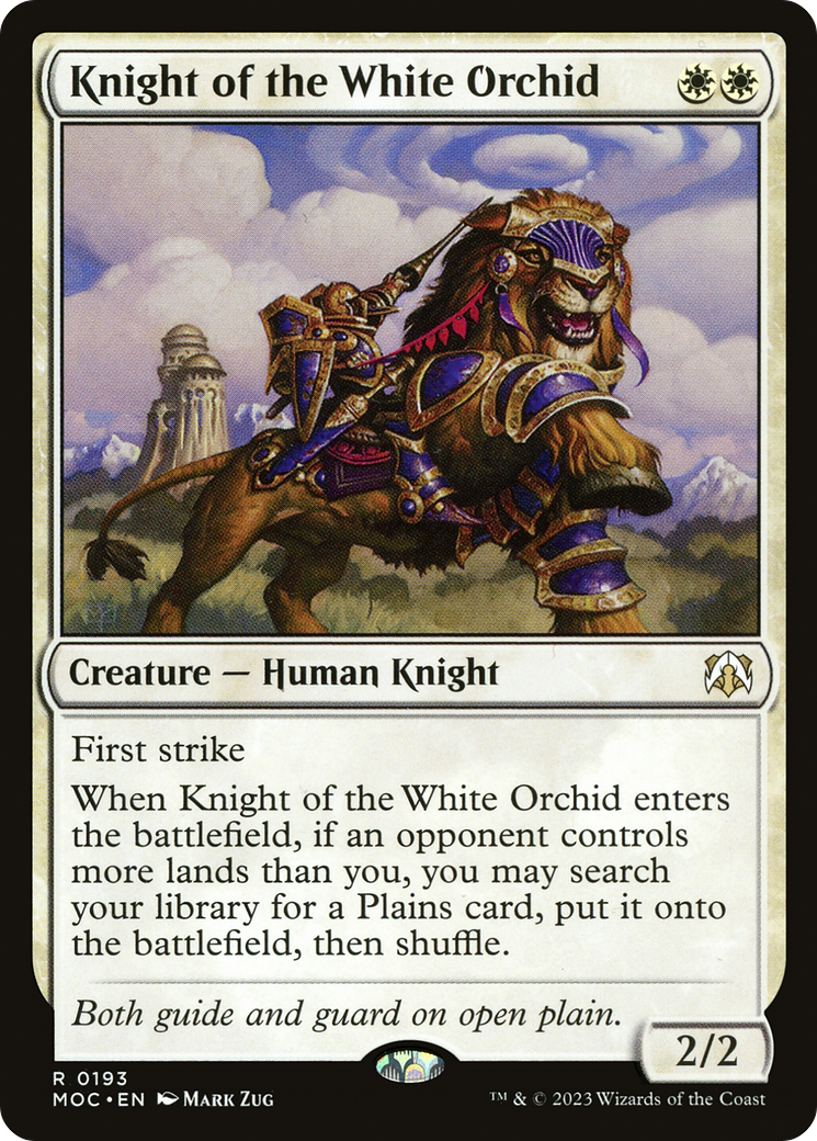 Knight of the White Orchid (MOC-193) - March of the Machine Commander - Premium MTG Single from Wizards of the Coast - Just $0.69! Shop now at Game Crave Tournament Store