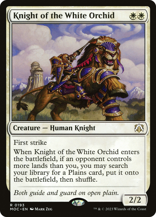 Knight of the White Orchid (MOC-193) - March of the Machine Commander - Premium MTG Single from Wizards of the Coast - Just $0.69! Shop now at Game Crave Tournament Store