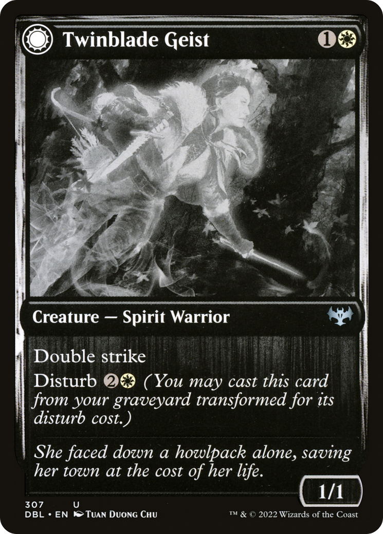 Twinblade Geist // Twinblade Invocation (DBL-307) - Innistrad: Double Feature: (Double Faced Transform) - Premium MTG Single from Wizards of the Coast - Just $0.08! Shop now at Game Crave Tournament Store