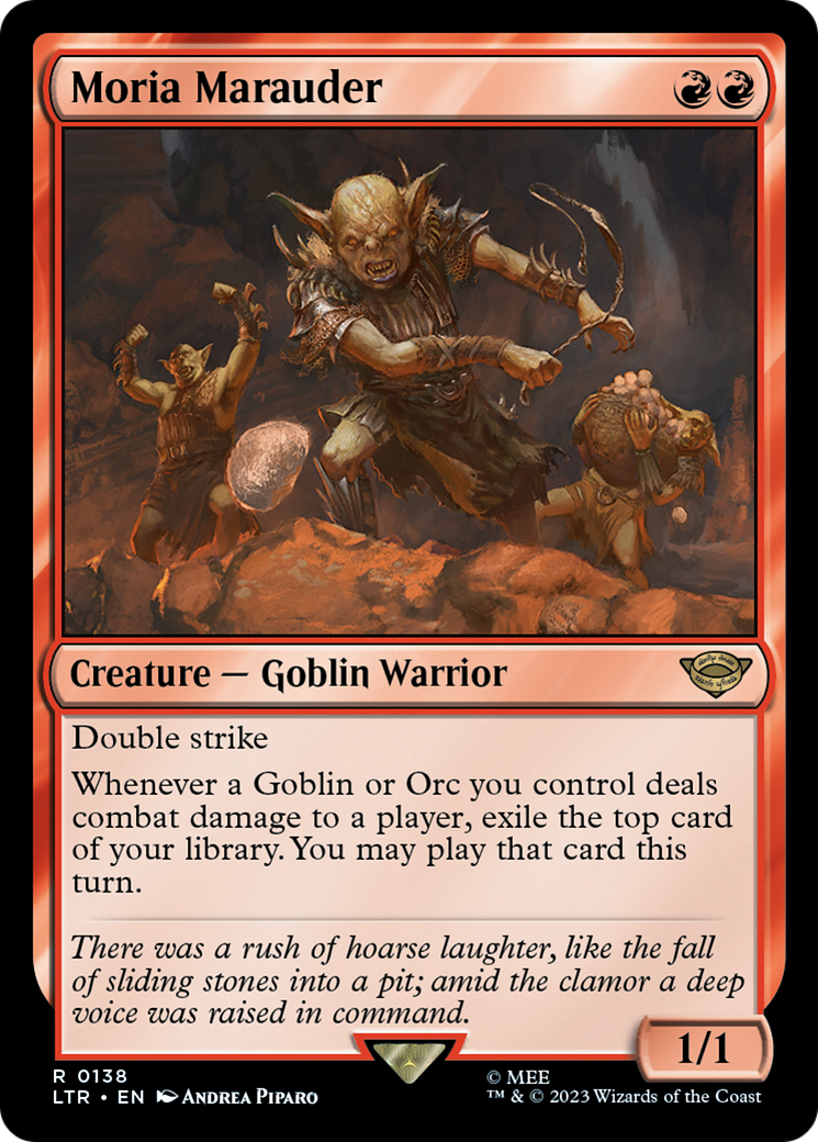 Moria Marauder (LTR-138) - The Lord of the Rings: Tales of Middle-earth - Premium MTG Single from Wizards of the Coast - Just $0.08! Shop now at Game Crave Tournament Store