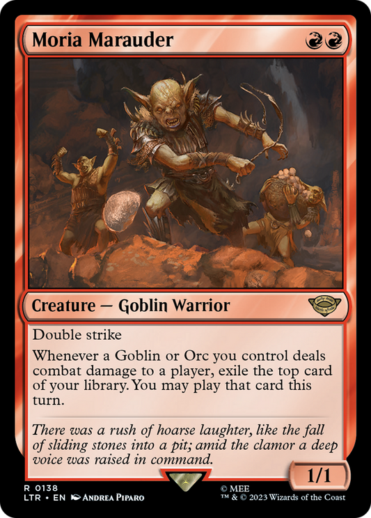 Moria Marauder (LTR-138) - The Lord of the Rings: Tales of Middle-earth - Premium MTG Single from Wizards of the Coast - Just $0.08! Shop now at Game Crave Tournament Store