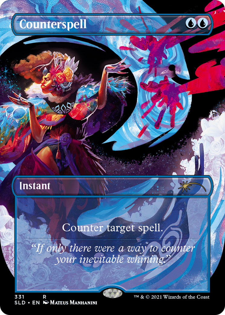 Counterspell (SLD-331) - Secret Lair Drop (Borderless) - Premium MTG Single from Wizards of the Coast - Just $3.91! Shop now at Game Crave Tournament Store