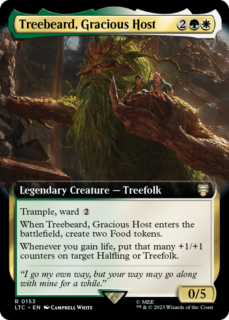 Treebeard, Gracious Host (LTC-153) - Tales of Middle-earth Commander: (Extended Art) - Premium MTG Single from Wizards of the Coast - Just $0.94! Shop now at Game Crave Tournament Store