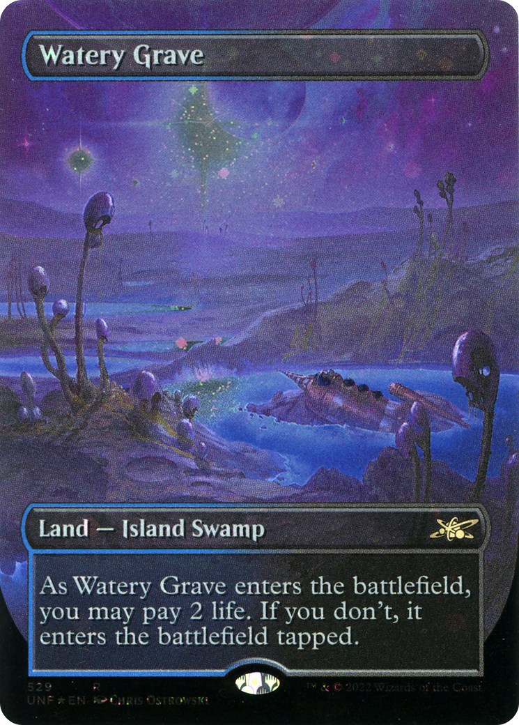 Watery Grave (UNF-529) - Unfinity (Borderless) Foil - Premium MTG Single from Wizards of the Coast - Just $28.15! Shop now at Game Crave Tournament Store
