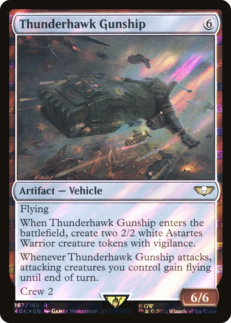 Thunderhawk Gunship (40K-167★) - Warhammer 40,000 Commander Foil - Premium MTG Single from Wizards of the Coast - Just $5.72! Shop now at Game Crave Tournament Store