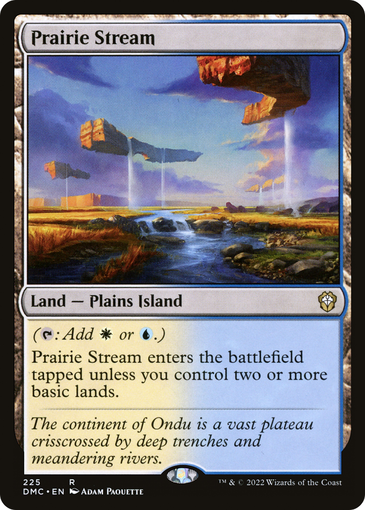 Prairie Stream (DMC-225) - Dominaria United Commander - Premium MTG Single from Wizards of the Coast - Just $0.25! Shop now at Game Crave Tournament Store