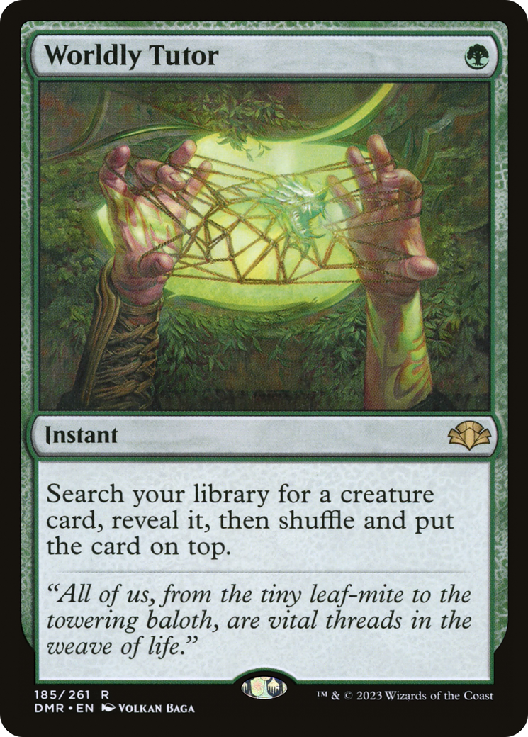 Worldly Tutor (DMR-185) - Dominaria Remastered Foil - Premium MTG Single from Wizards of the Coast - Just $15.29! Shop now at Game Crave Tournament Store