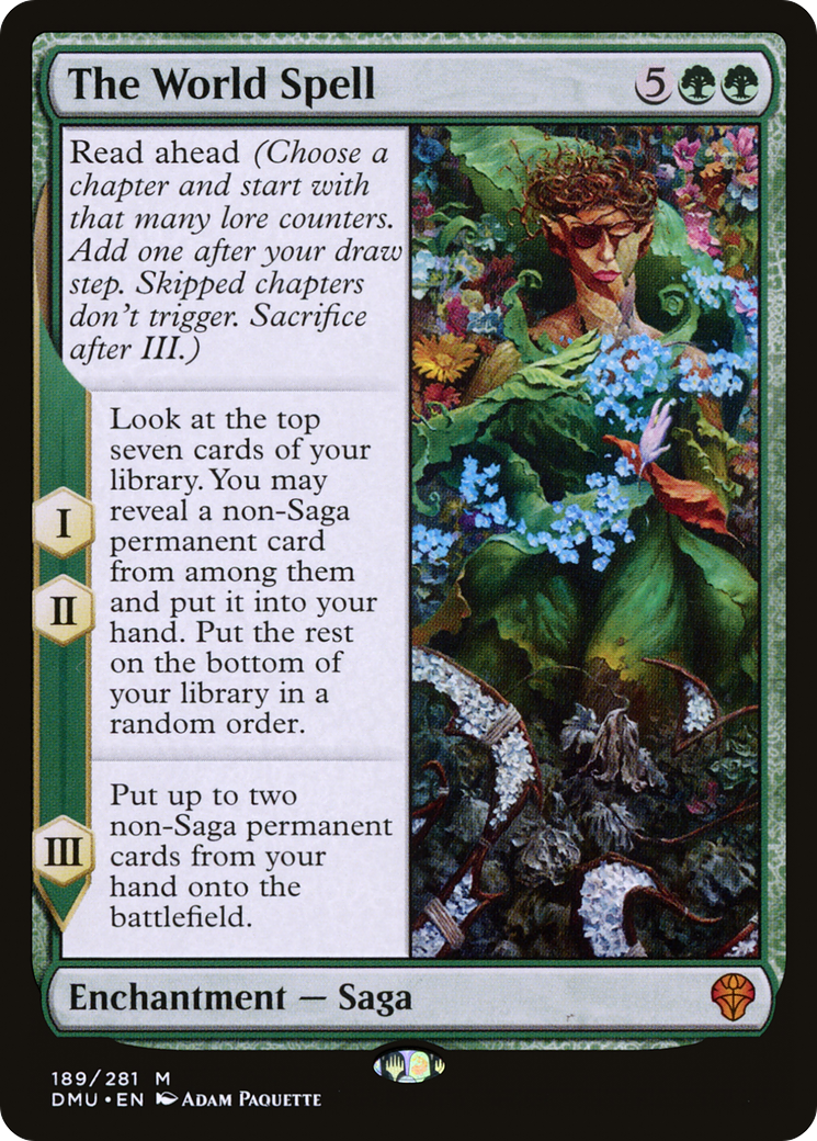 The World Spell (DMU-189) - Dominaria United Foil - Premium MTG Single from Wizards of the Coast - Just $0.13! Shop now at Game Crave Tournament Store