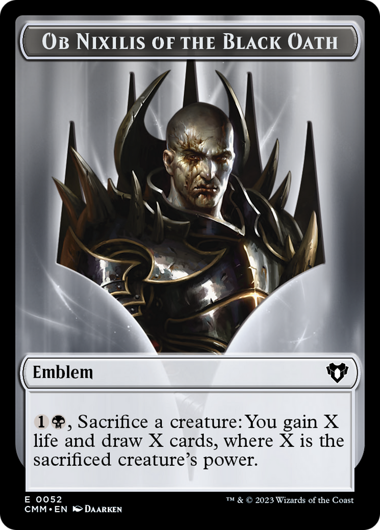 Ob Nixilis of the Black Oath Emblem (TCMM-052) - Commander Masters Tokens - Premium MTG Single from Wizards of the Coast - Just $0! Shop now at Game Crave Tournament Store