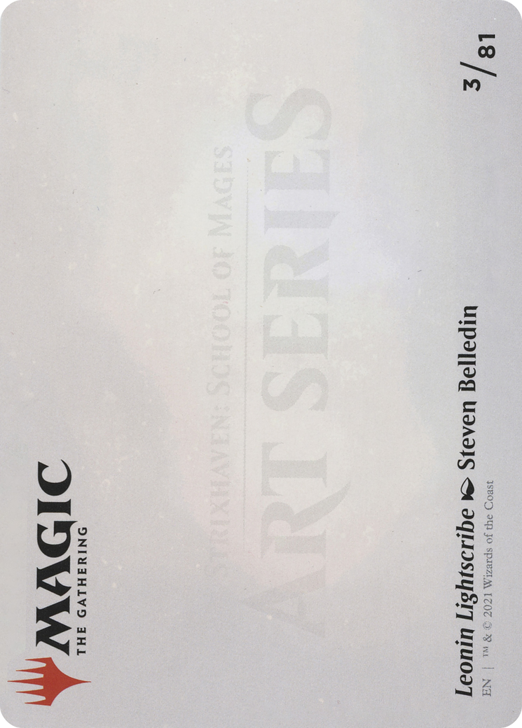 Leonin Lightscribe // Leonin Lightscribe (ASTX-003) - Strixhaven Art Series (Borderless) Foil - Premium MTG Single from Wizards of the Coast - Just $0! Shop now at Game Crave Tournament Store