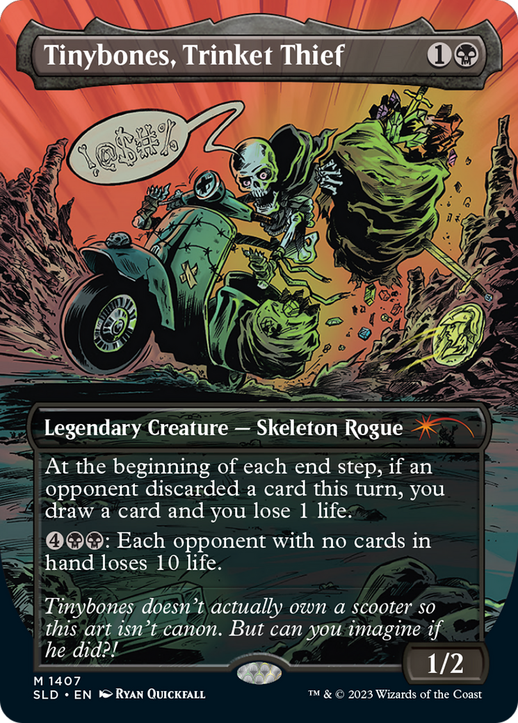 Tinybones, Trinket Thief (SLD-1407) - Secret Lair Drop (Borderless) - Premium MTG Single from Wizards of the Coast - Just $7.04! Shop now at Game Crave Tournament Store
