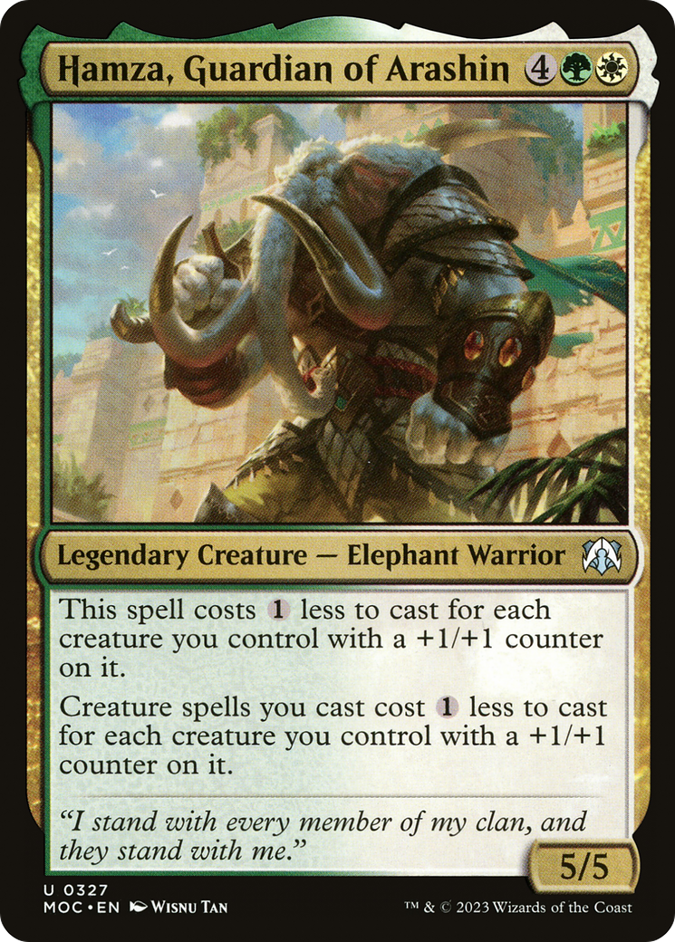 Hamza, Guardian of Arashin (MOC-327) - March of the Machine Commander - Premium MTG Single from Wizards of the Coast - Just $0.25! Shop now at Game Crave Tournament Store