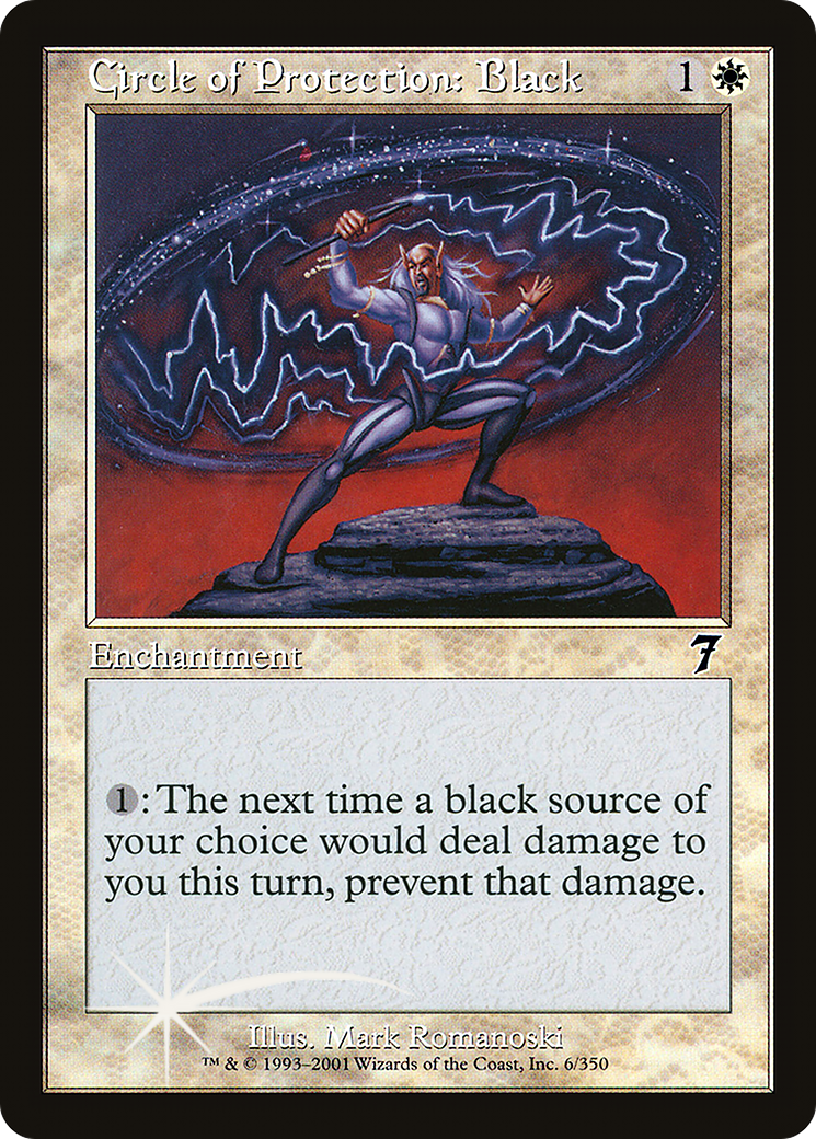 Circle of Protection: Black (7ED-06★) - Seventh Edition Foil - Premium MTG Single from Wizards of the Coast - Just $0.89! Shop now at Game Crave Tournament Store