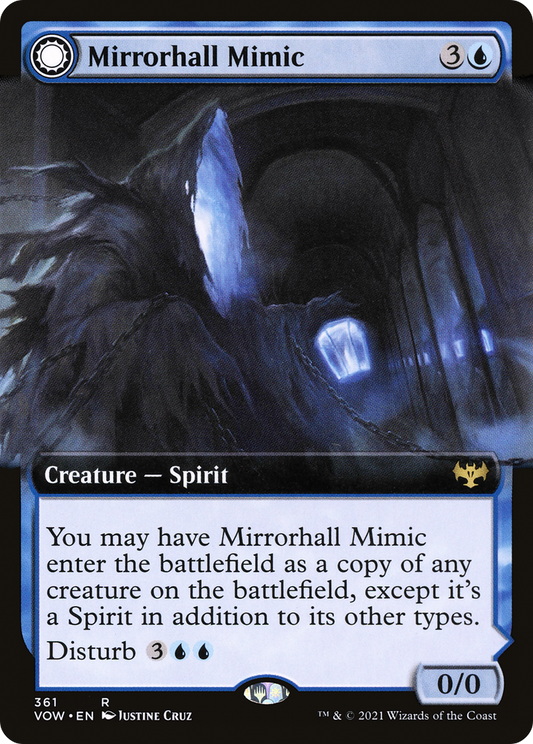 Mirrorhall Mimic // Ghastly Mimicry (VOW-361) - Innistrad: Crimson Vow: (Extended Art, Double Faced Transform) - Premium MTG Single from Wizards of the Coast - Just $1! Shop now at Game Crave Tournament Store