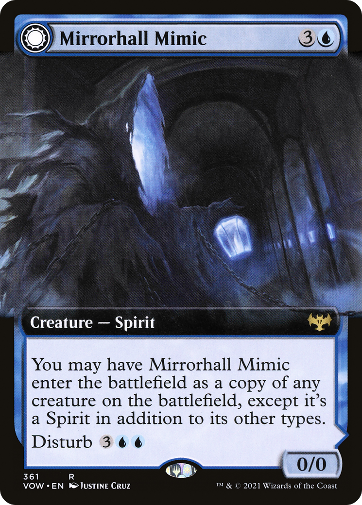 Mirrorhall Mimic // Ghastly Mimicry (VOW-361) - Innistrad: Crimson Vow: (Extended Art, Double Faced Transform) Foil - Premium MTG Single from Wizards of the Coast - Just $1.05! Shop now at Game Crave Tournament Store
