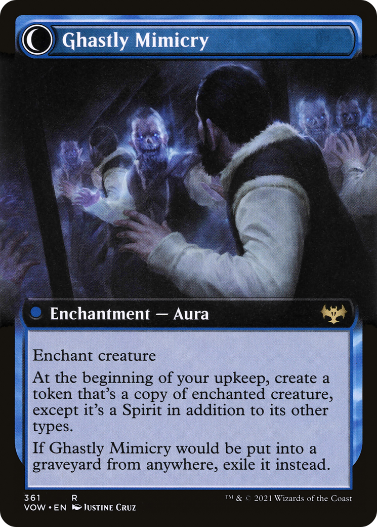 Mirrorhall Mimic // Ghastly Mimicry (VOW-361) - Innistrad: Crimson Vow: (Extended Art, Double Faced Transform) - Premium MTG Single from Wizards of the Coast - Just $1! Shop now at Game Crave Tournament Store