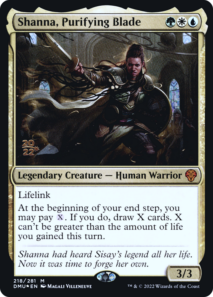 Shanna, Purifying Blade (PDMU-218S) - Dominaria United Promos Foil - Premium MTG Single from Wizards of the Coast - Just $0.71! Shop now at Game Crave Tournament Store