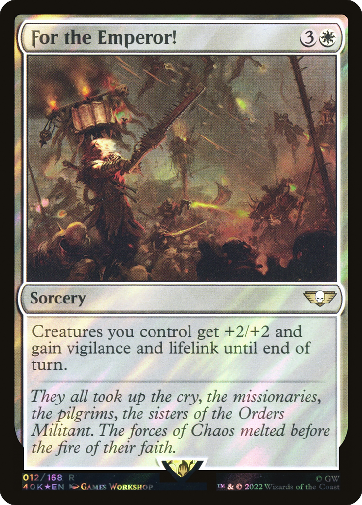 For the Emperor! (40K-12★) - Warhammer 40,000 Commander Foil - Premium MTG Single from Wizards of the Coast - Just $0.56! Shop now at Game Crave Tournament Store