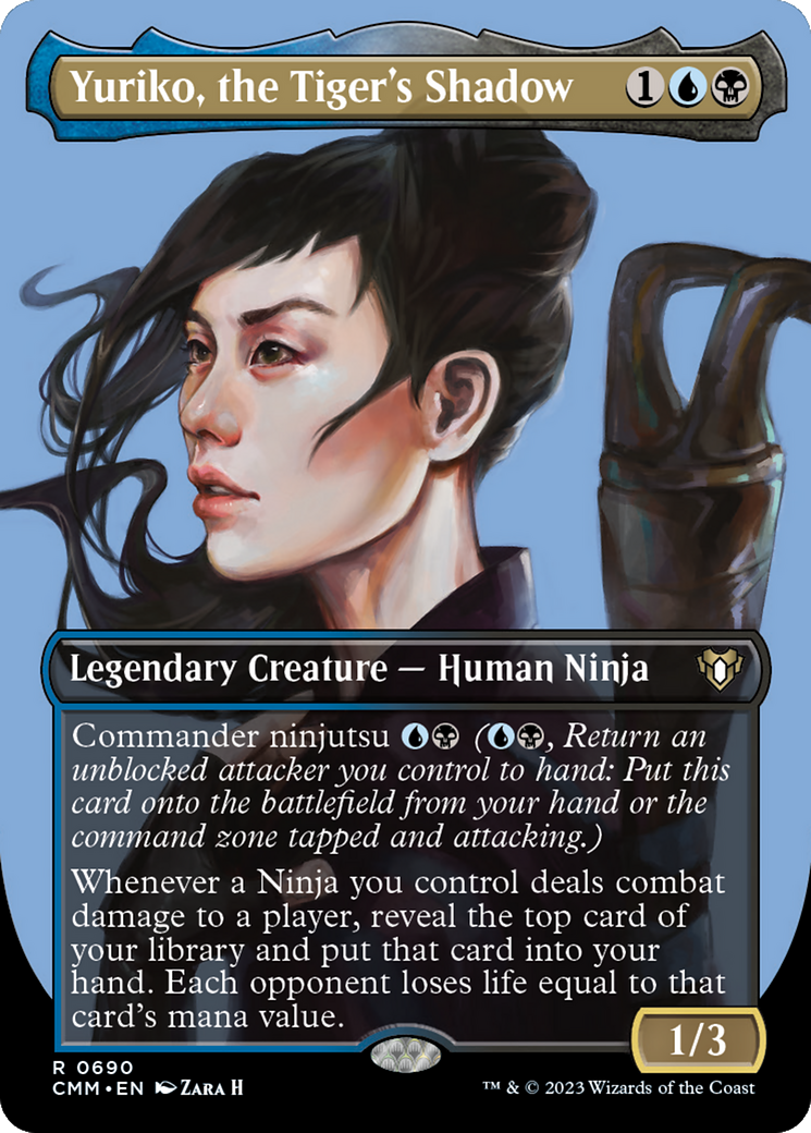 Yuriko, the Tiger's Shadow (CMM-690) - Commander Masters (Borderless) Foil - Premium MTG Single from Wizards of the Coast - Just $0.97! Shop now at Game Crave Tournament Store