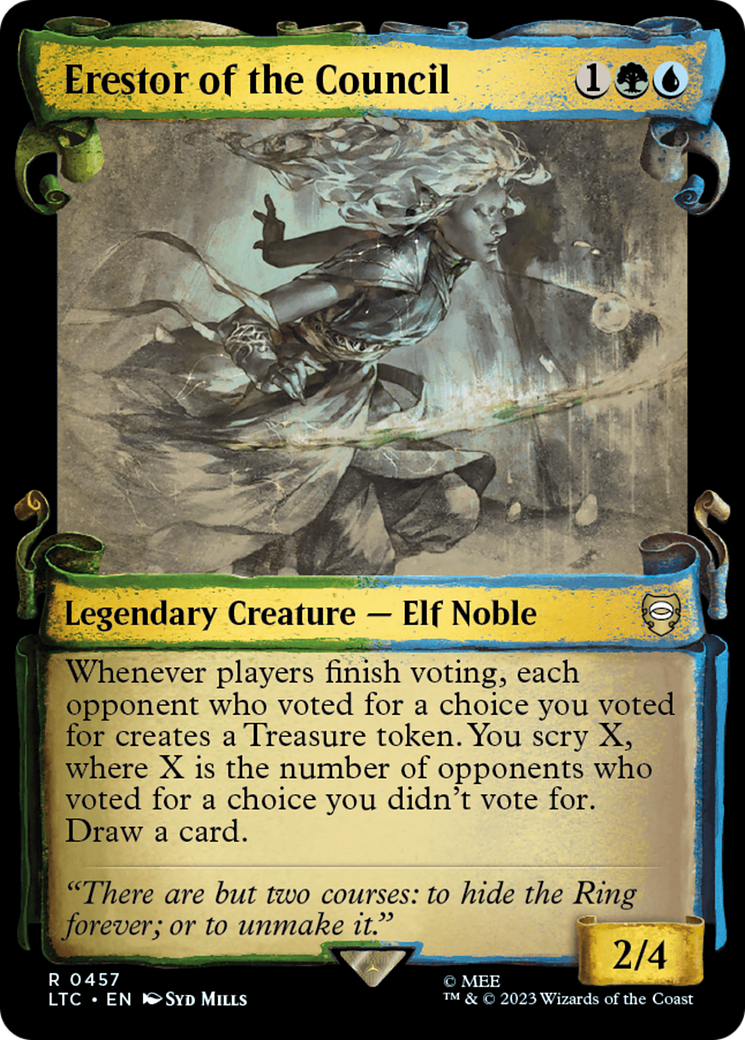 Erestor of the Council (LTC-457) - Tales of Middle-earth Commander: (Showcase) - Premium MTG Single from Wizards of the Coast - Just $0.08! Shop now at Game Crave Tournament Store