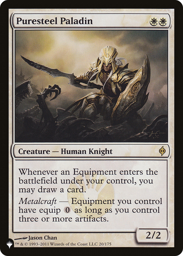 Puresteel Paladin (PLIST-750) - The List - Premium MTG Single from Wizards of the Coast - Just $0.62! Shop now at Game Crave Tournament Store