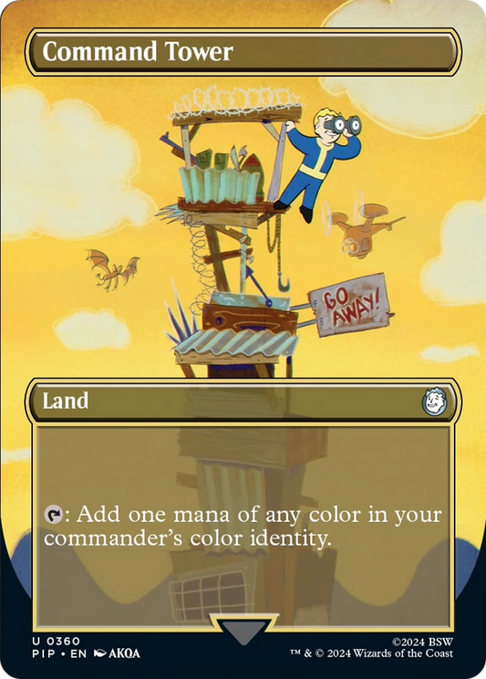 Command Tower (PIP-360) - Fallout (Borderless) - Premium MTG Single from Wizards of the Coast - Just $2.09! Shop now at Game Crave Tournament Store