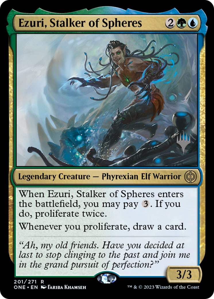 Ezuri, Stalker of Spheres (PONE-201P) - Phyrexia: All Will Be One Promos - Premium MTG Single from Wizards of the Coast - Just $0.12! Shop now at Game Crave Tournament Store