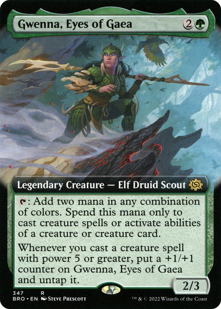 Gwenna, Eyes of Gaea (BRO-347) - The Brothers' War: (Extended Art) Foil - Premium MTG Single from Wizards of the Coast - Just $1.80! Shop now at Game Crave Tournament Store