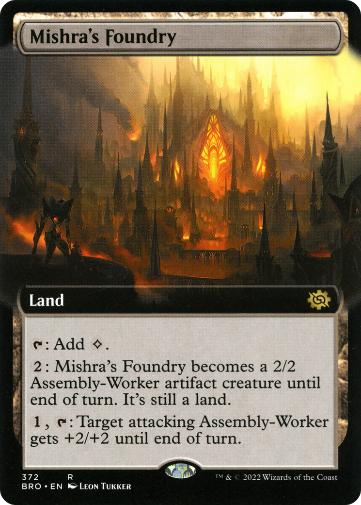 Mishra's Foundry (BRO-372) - The Brothers' War: (Extended Art) Foil - Premium MTG Single from Wizards of the Coast - Just $0.19! Shop now at Game Crave Tournament Store