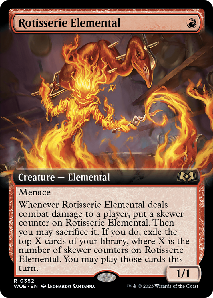 Rotisserie Elemental (WOE-352) - Wilds of Eldraine: (Extended Art) - Premium MTG Single from Wizards of the Coast - Just $0.08! Shop now at Game Crave Tournament Store