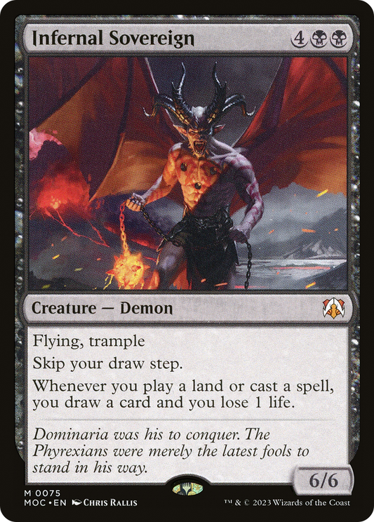 Infernal Sovereign (MOC-075) - March of the Machine Commander Foil - Premium MTG Single from Wizards of the Coast - Just $0.17! Shop now at Game Crave Tournament Store