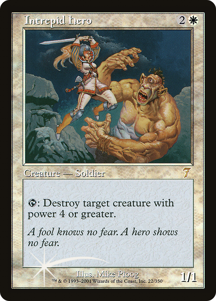 Intrepid Hero (7ED-22★) - Seventh Edition Foil - Premium MTG Single from Wizards of the Coast - Just $4.80! Shop now at Game Crave Tournament Store