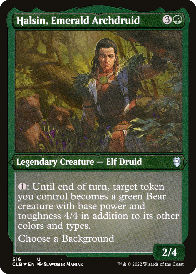 Halsin, Emerald Archdruid (CLB-516) - Commander Legends: Battle for Baldur's Gate Etched Foil - Premium MTG Single from Wizards of the Coast - Just $0.19! Shop now at Game Crave Tournament Store