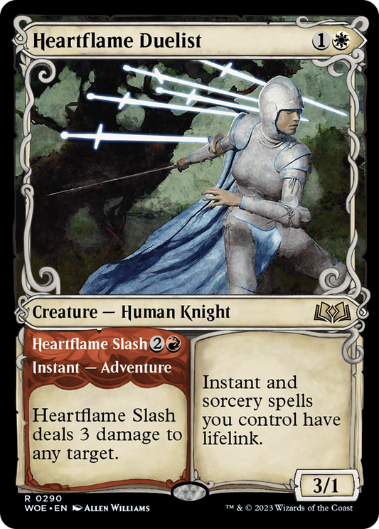 Heartflame Duelist // Heartflame Slash (WOE-290) - Wilds of Eldraine: (Showcase) Foil - Premium MTG Single from Wizards of the Coast - Just $0.08! Shop now at Game Crave Tournament Store