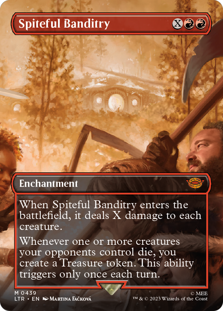 Spiteful Banditry (LTR-439) - The Lord of the Rings: Tales of Middle-earth (Borderless) Foil - Premium MTG Single from Wizards of the Coast - Just $1! Shop now at Game Crave Tournament Store