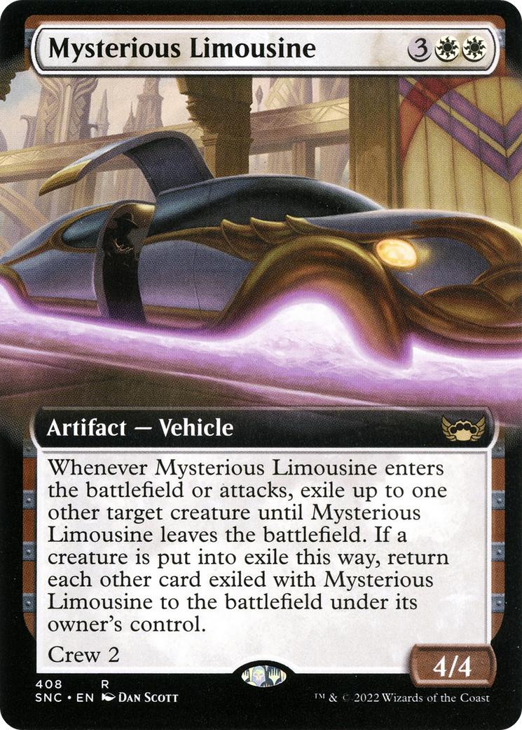 Mysterious Limousine (SNC-408) - Streets of New Capenna: (Extended Art) Foil - Premium MTG Single from Wizards of the Coast - Just $0.18! Shop now at Game Crave Tournament Store