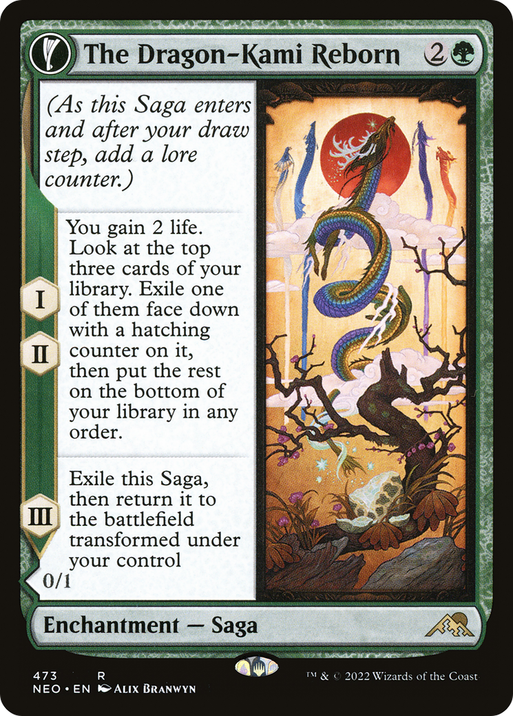 The Dragon-Kami Reborn // Dragon-Kami's Egg (NEO-473) - Kamigawa: Neon Dynasty: (Extended Art, fandfc) - Premium MTG Single from Wizards of the Coast - Just $0.08! Shop now at Game Crave Tournament Store