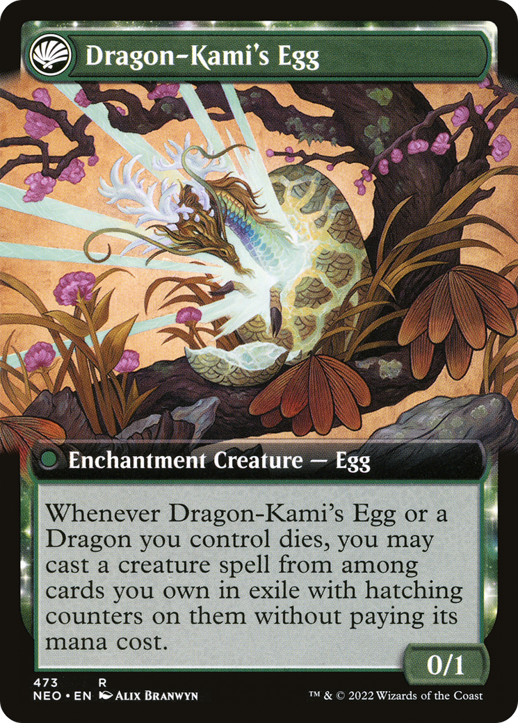 The Dragon-Kami Reborn // Dragon-Kami's Egg (NEO-473) - Kamigawa: Neon Dynasty: (Extended Art, fandfc) Foil - Premium MTG Single from Wizards of the Coast - Just $0.08! Shop now at Game Crave Tournament Store