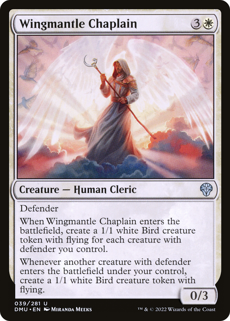 Wingmantle Chaplain (DMU-039) - Dominaria United Foil - Premium MTG Single from Wizards of the Coast - Just $0.08! Shop now at Game Crave Tournament Store