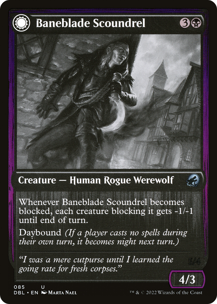 Baneblade Scoundrel // Baneclaw Marauder (DBL-085) - Innistrad: Double Feature: (Double Faced Transform) Foil - Premium MTG Single from Wizards of the Coast - Just $0.08! Shop now at Game Crave Tournament Store