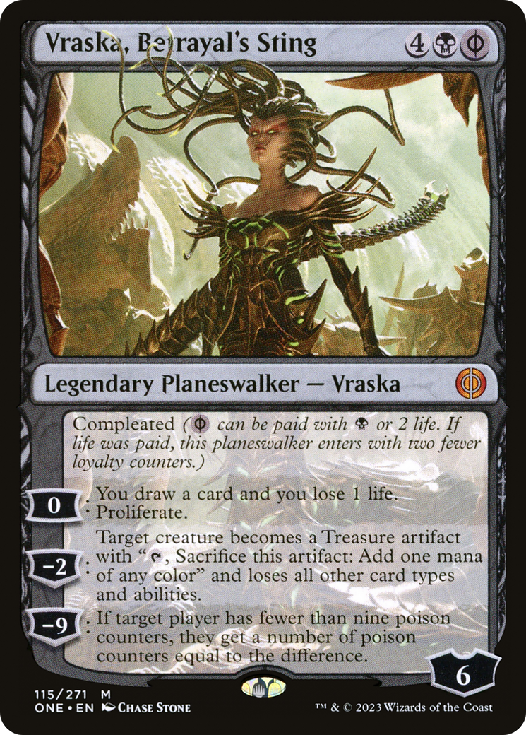 Vraska, Betrayal's Sting (ONE-115) - Phyrexia: All Will Be One - Premium MTG Single from Wizards of the Coast - Just $1.28! Shop now at Game Crave Tournament Store