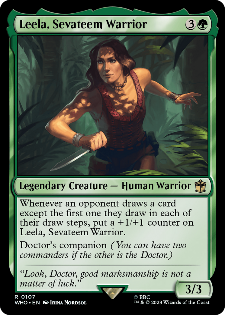 Leela, Sevateem Warrior (WHO-107) - Doctor Who - Premium MTG Single from Wizards of the Coast - Just $0.25! Shop now at Game Crave Tournament Store