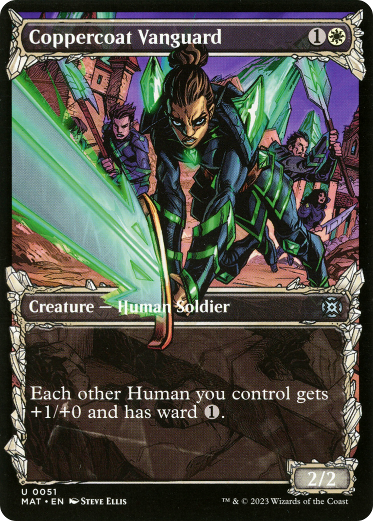 Coppercoat Vanguard (MAT-051) - March of the Machine: The Aftermath: (Showcase) Foil - Premium MTG Single from Wizards of the Coast - Just $0.08! Shop now at Game Crave Tournament Store