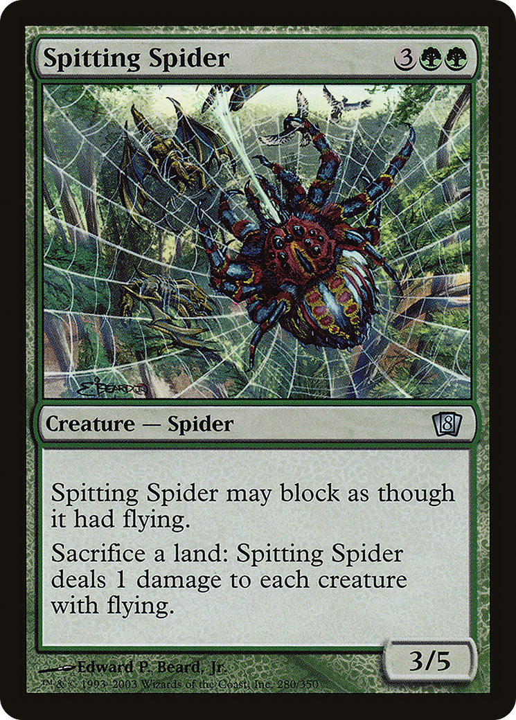 Spitting Spider (8ED-280★) - Eighth Edition Foil - Premium MTG Single from Wizards of the Coast - Just $1.02! Shop now at Game Crave Tournament Store