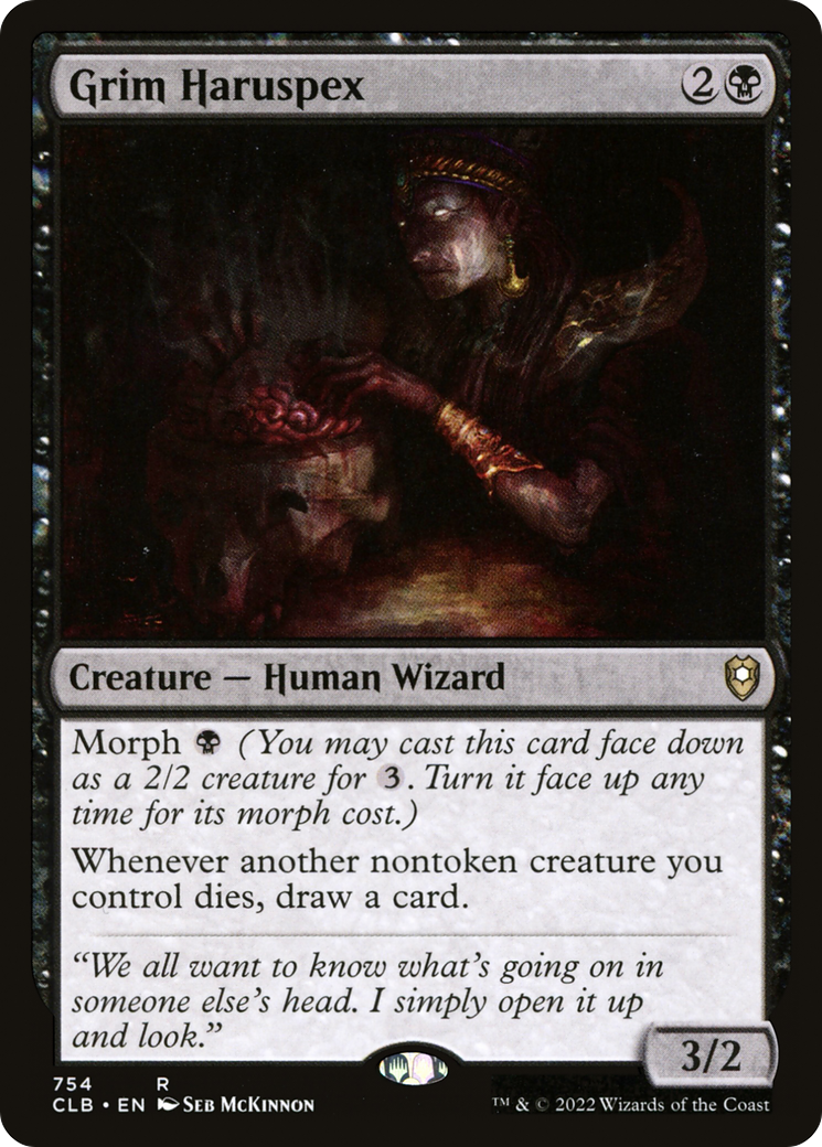 Grim Haruspex (CLB-754) - Commander Legends: Battle for Baldur's Gate - Premium MTG Single from Wizards of the Coast - Just $3.16! Shop now at Game Crave Tournament Store