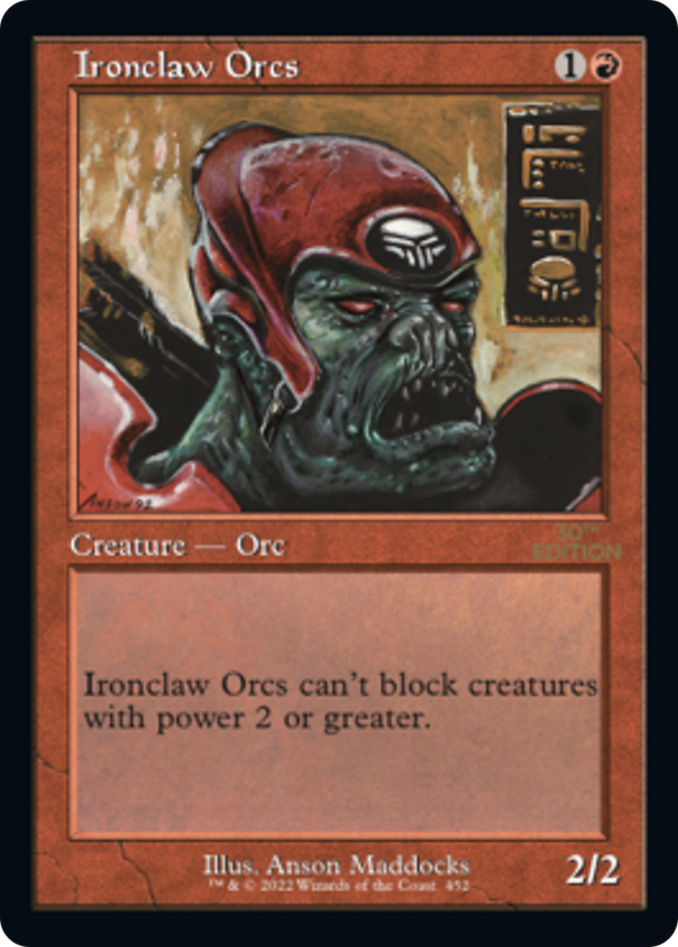 Ironclaw Orcs (30A-452) - 30th Anniversary Edition - Premium MTG Single from Wizards of the Coast - Just $2.71! Shop now at Game Crave Tournament Store